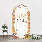 Aperturee - Aperturee It’s Fall Y’all Arch Backdrop for Autumn Party Football and Beer Tailgate Rustic Thanksgiving Decor